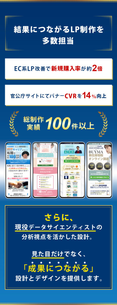 LP制作実績｜100件以上のWebデザイン納品